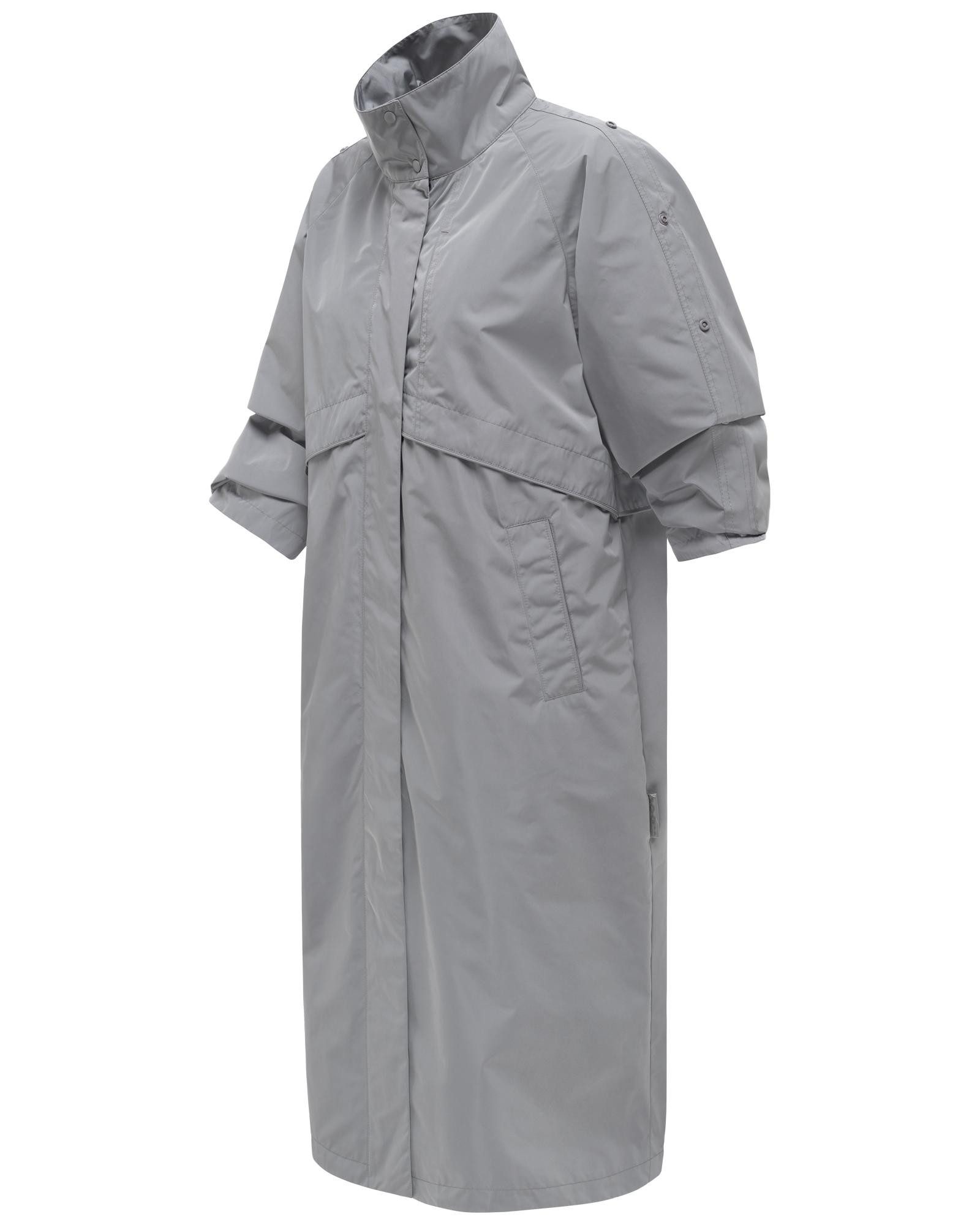 Navahoo Langmantel Zenblüte 14 Modischer oversized Damen Parka mit krempelbaren Ärmeln