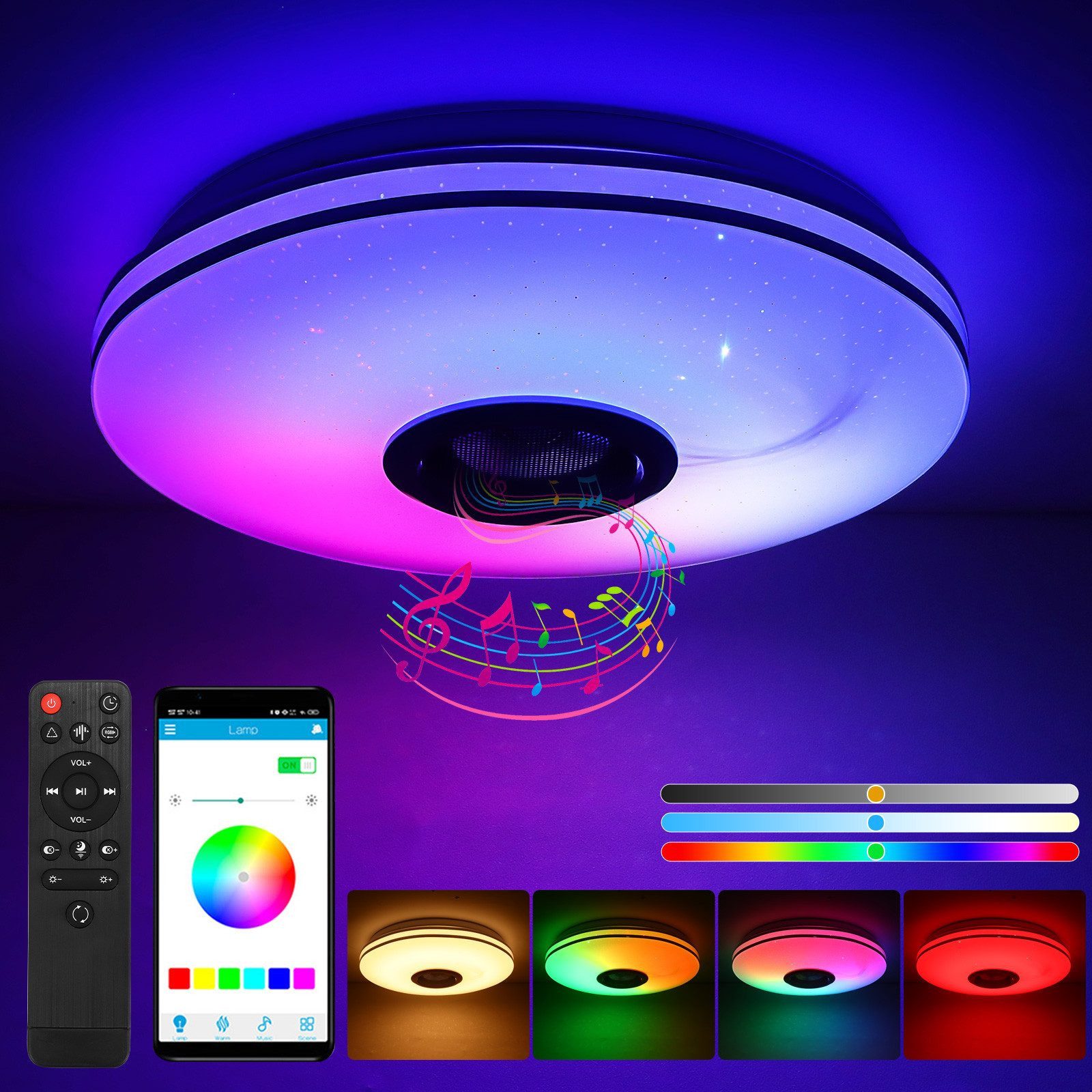 BlingBin LED Deckenleuchte 36W Deckenlampe Dimmbar, günstig online kaufen