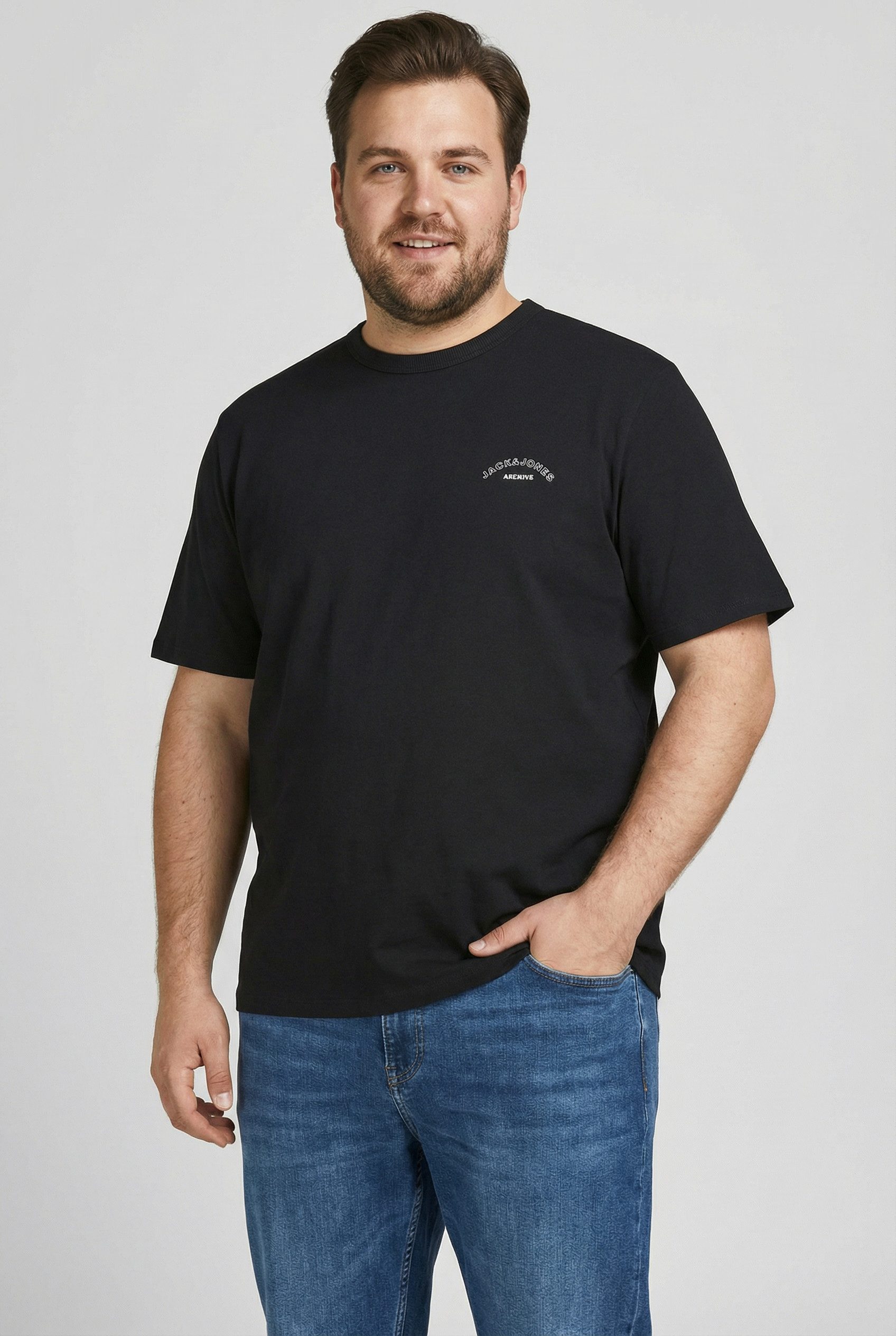 Jack & Jones PlusSize Rundhalsshirt JJCOLLEGE LOGO TEE SS CREW NECK PLS günstig online kaufen