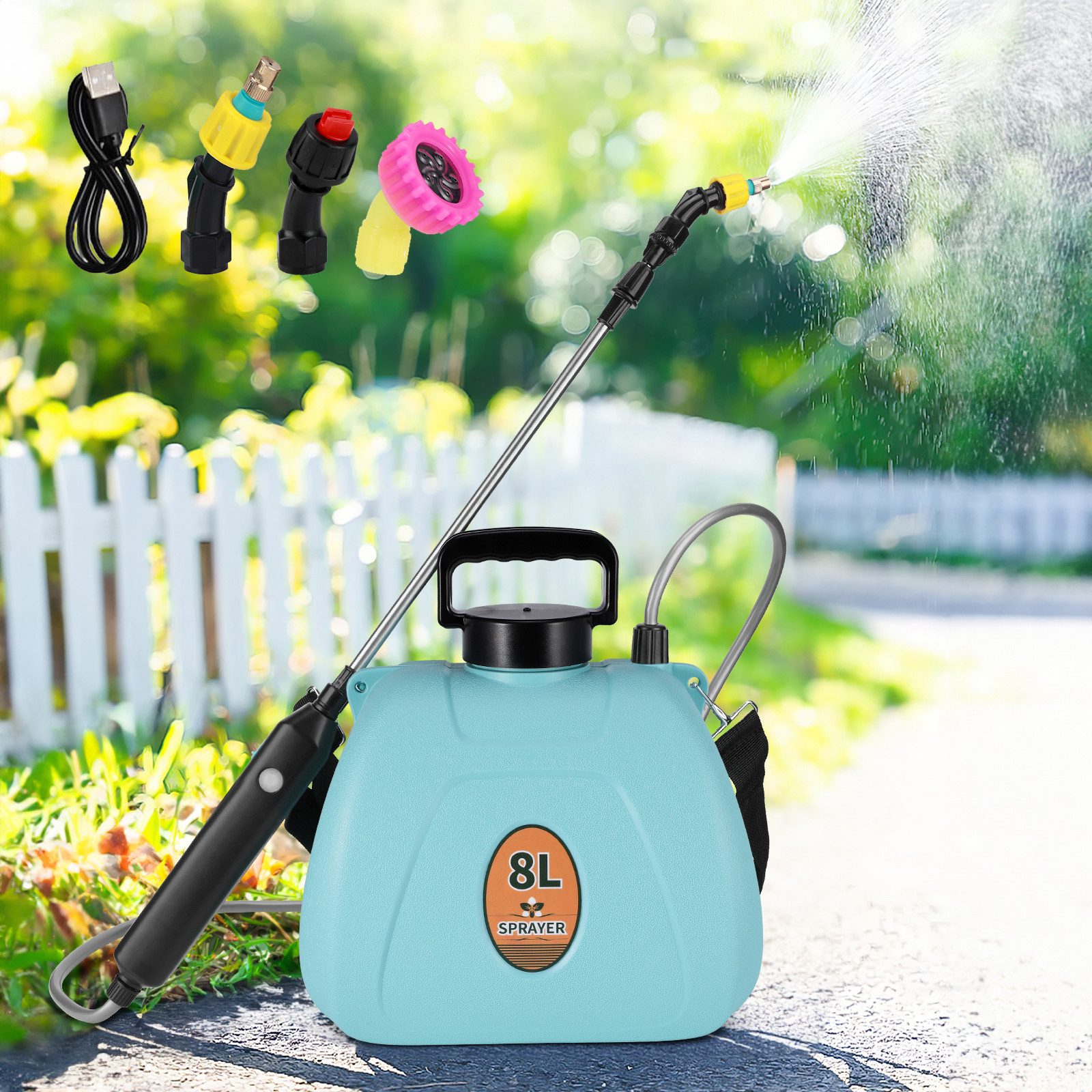 Akku-Drucksprühgerät Elektrischer Pflanzensprüher, Gartenspritze, Drucksprüher
