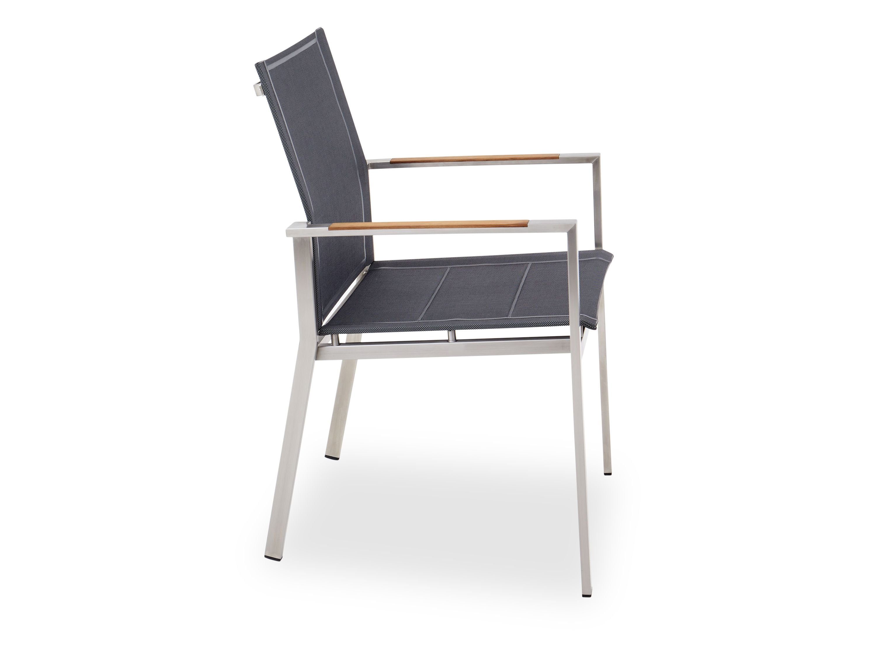 casa NOVA Gartenstuhl casa NOVA Gartenstuhl ALINE BHT 56x85x60 cm grau Stapelstuhl