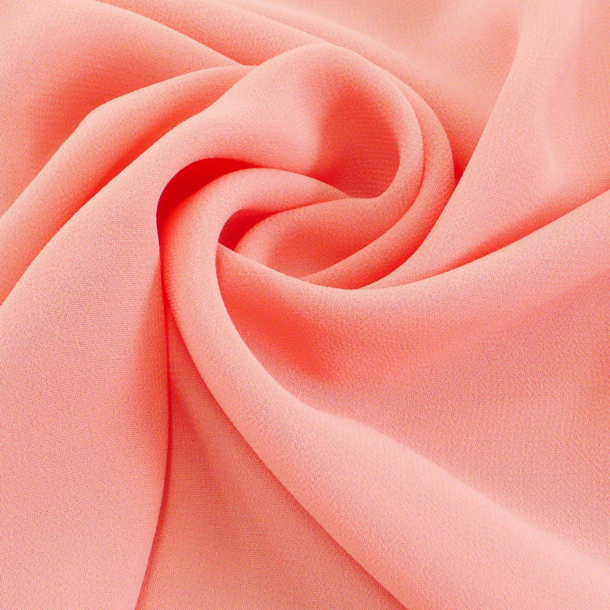 SCHÖNER LEBEN. Stoff Chiffon Meterware lachs