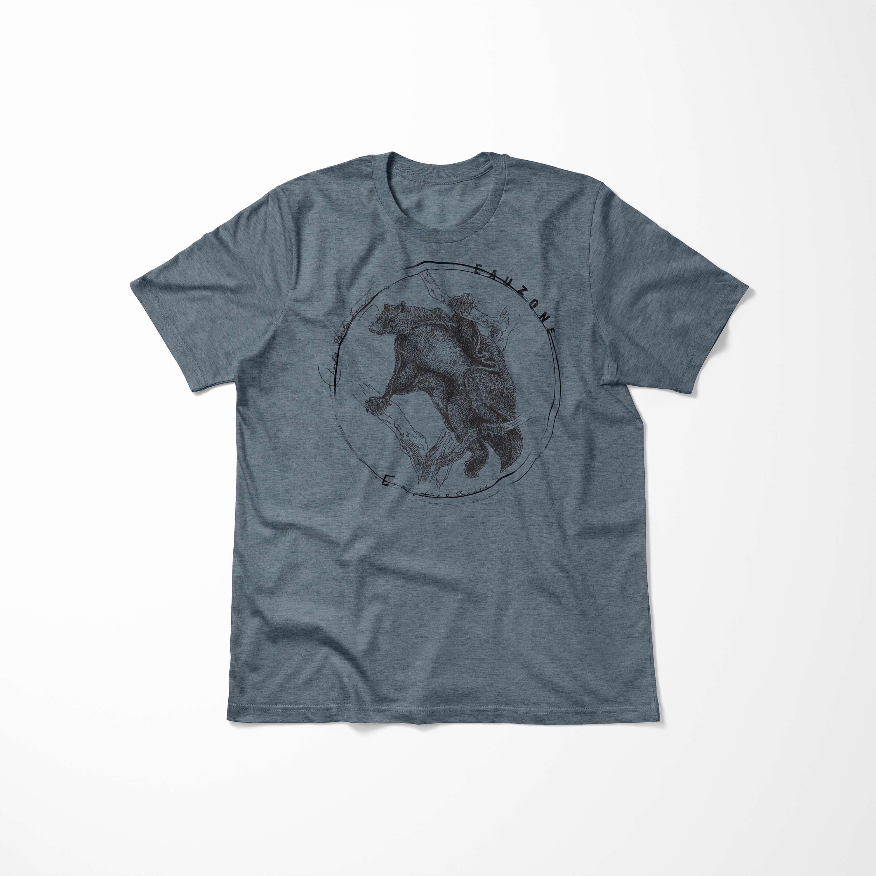 Art T-Shirt Sinus Herren T-Shirt Evolution Indigo Riesengleiter