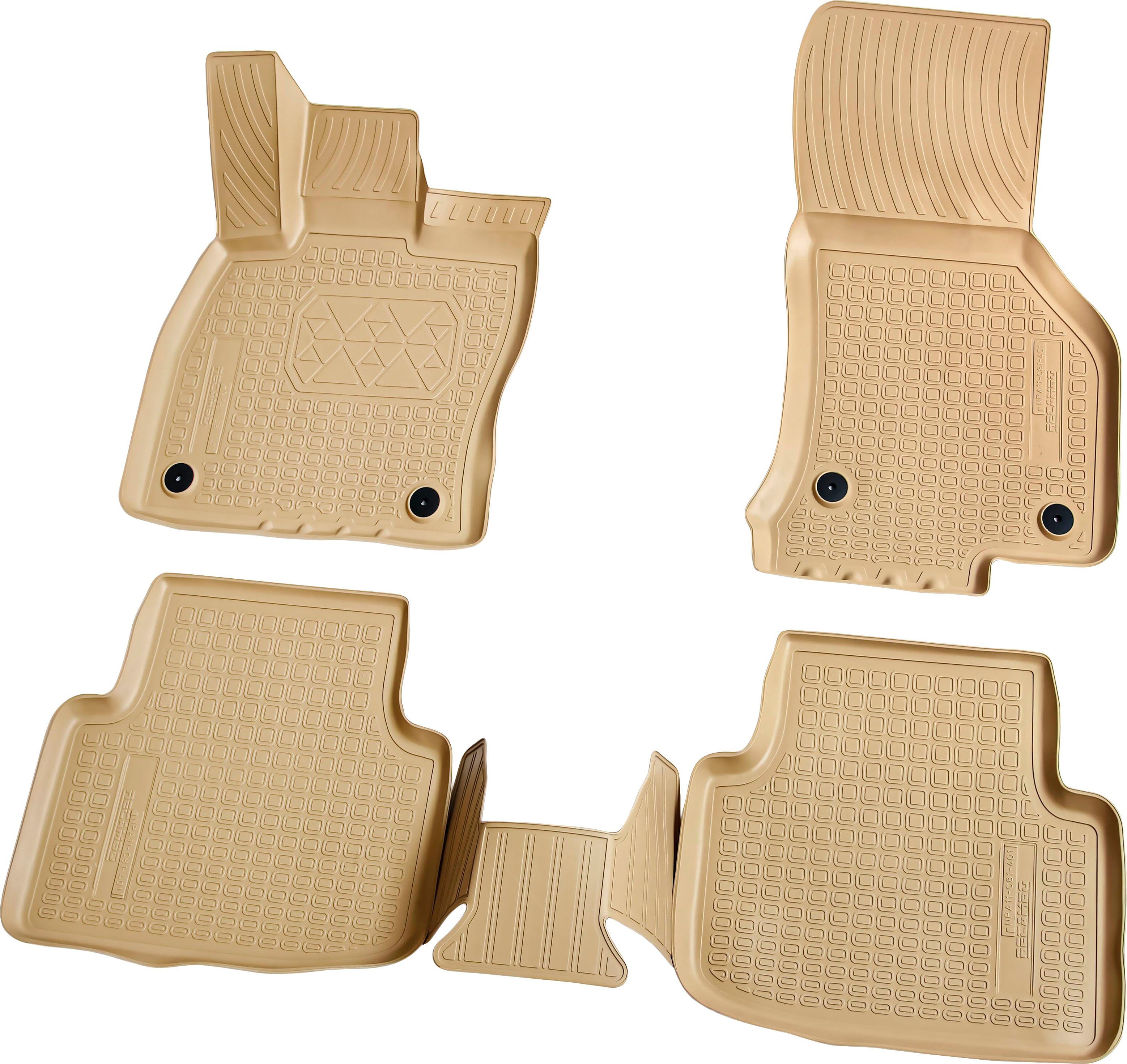 RECAMBO Passform-Fußmatten CustomComforts (4 St), für VW Golf, Sportsvan ab 2014, perfekte Passform | Automatten