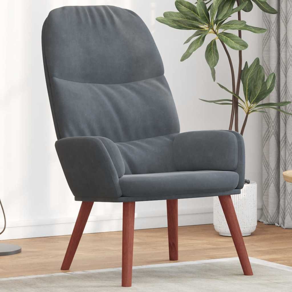 vidaXL Sessel Relaxsessel Dunkelgrau Samt (1-St) günstig online kaufen