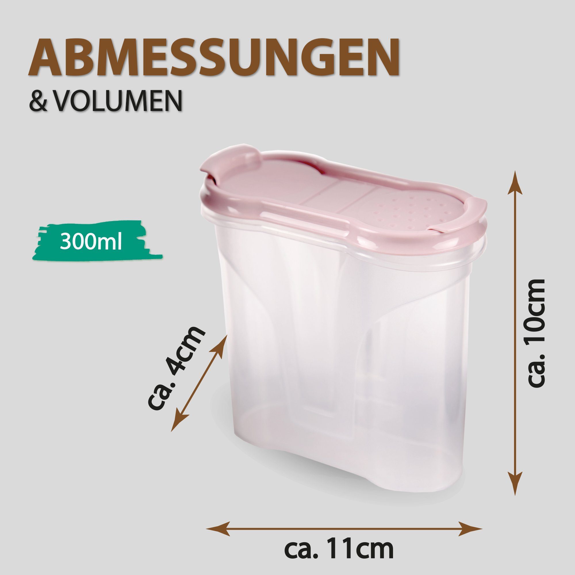 Bestlivings Gewürzbehälter Vorratsdose 300ml, Kunststoff, (8-tlg., günstig online kaufen