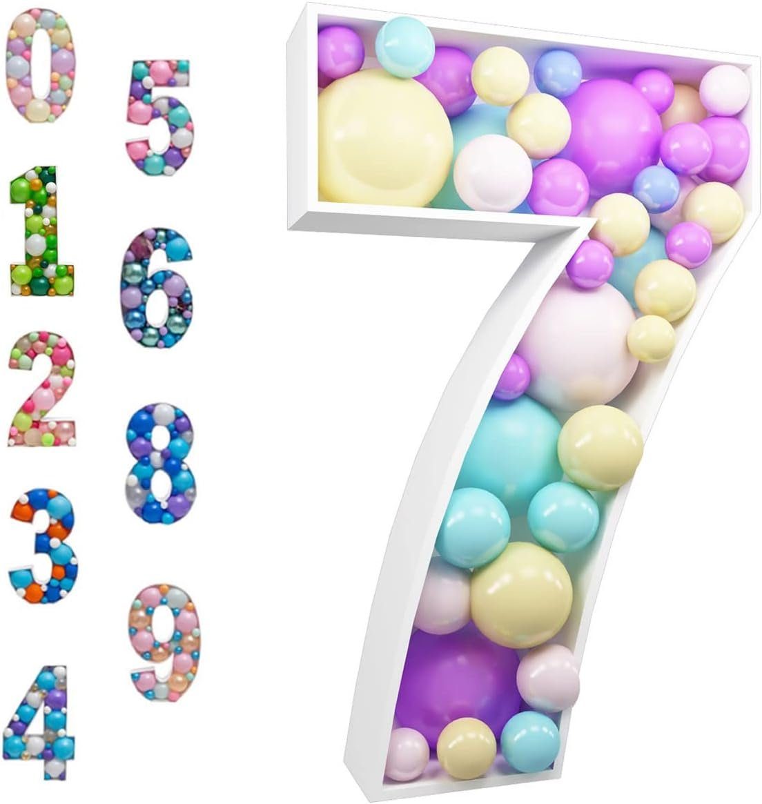 Mosaik-Ballonrahmen, autolock Festzelt, Dekorationen Luftballon 7 ballonhalter,beleuchtetes