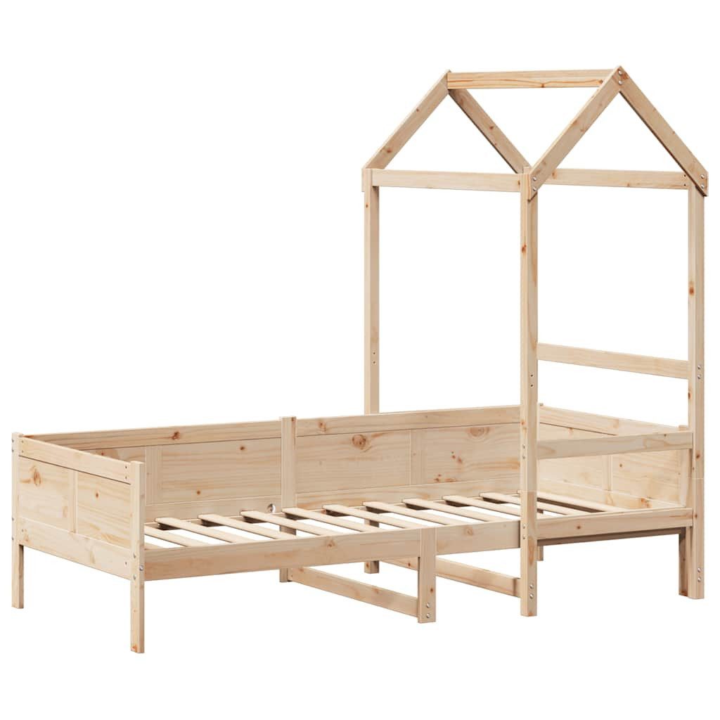 vidaXL Bett Tagesbett mit Dach 80x200 cm Massivholz Kiefer