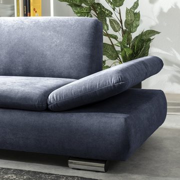 Max Winzer® Ecksofa Terrence Ecksofa links mit Sofa 2,5-Sitzer rechts Flachgewebe blau, 1 Stück, Made in Germany