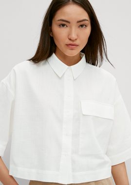 comma casual identity 3/4-Arm-Shirt Bluse in Boxy-Shape Stickerei
