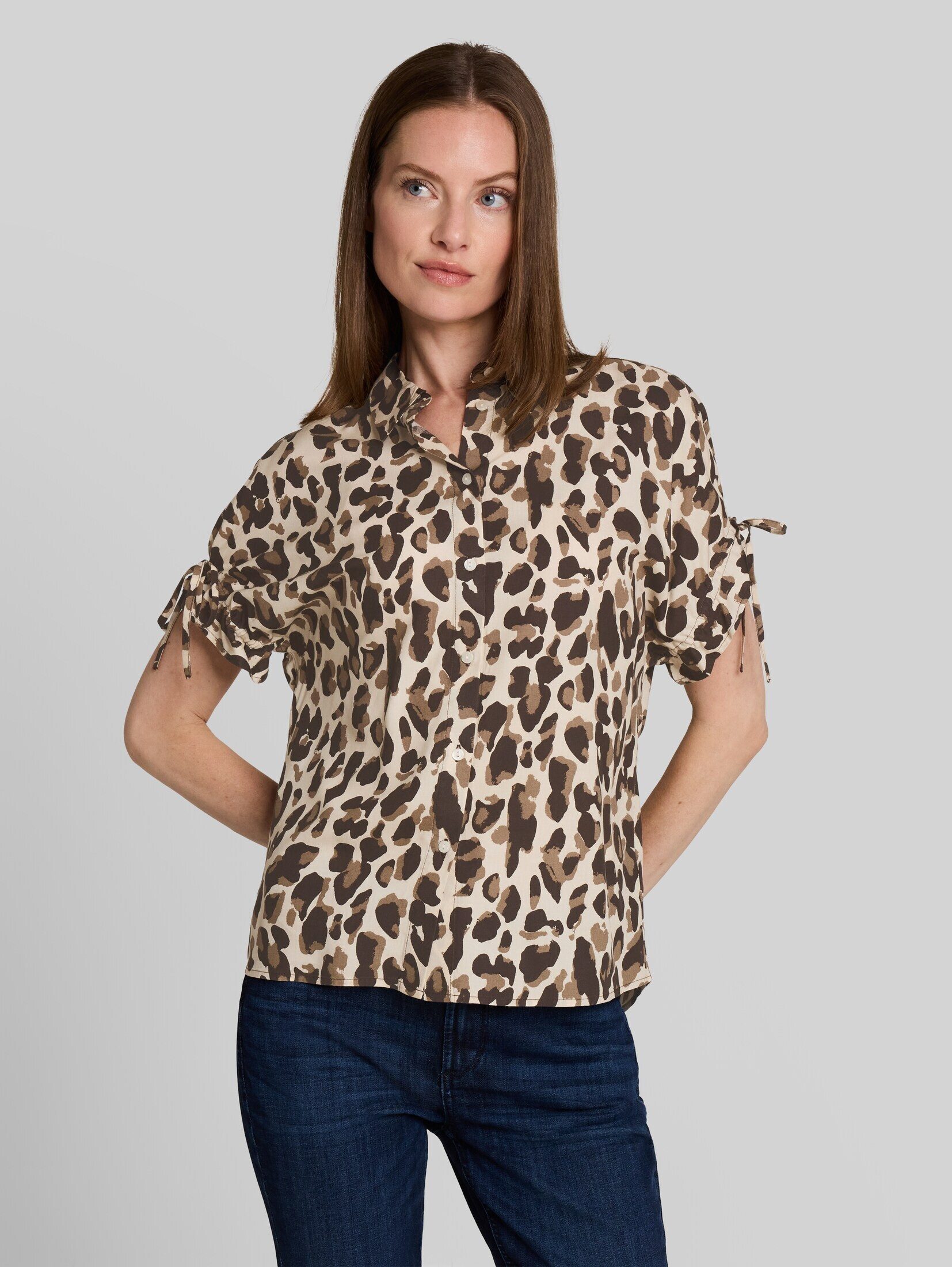 TOM TAILOR Kurzarmbluse Blusen & Shirts Loose Fit Bluse mit Schleifen