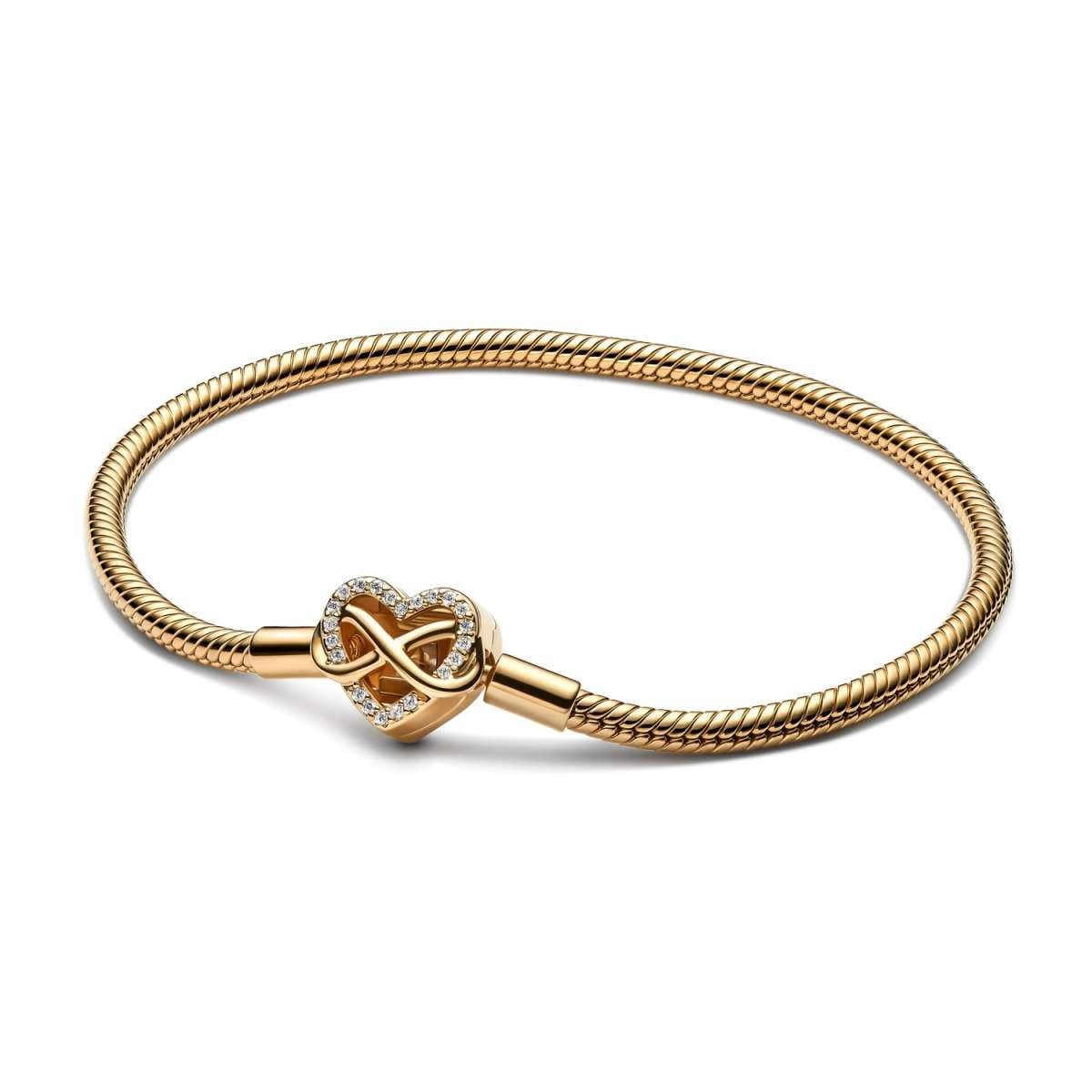 Pandora Armband 563758C01, Damenarmband Funkelndes Unendlichkeits-Herz Goldfarben