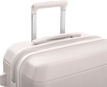 Heys Hartschalen-Trolley Neo weiß, 76 cm, 4 Rollen, Reisegepäck Koffer groß Reisekoffer TSA Schloss Volumenerweiterung