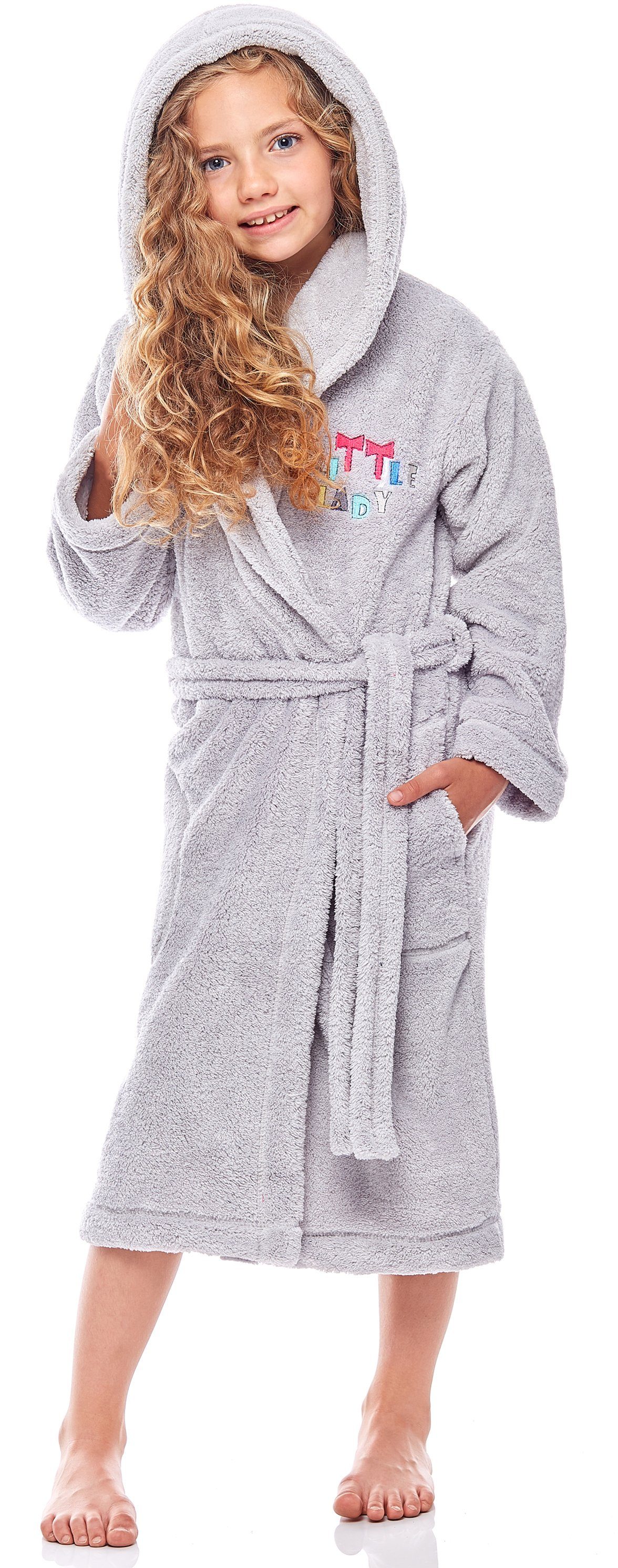 Bademantel Mädchen & Jugend Bademantel mit Kapuze LL0016