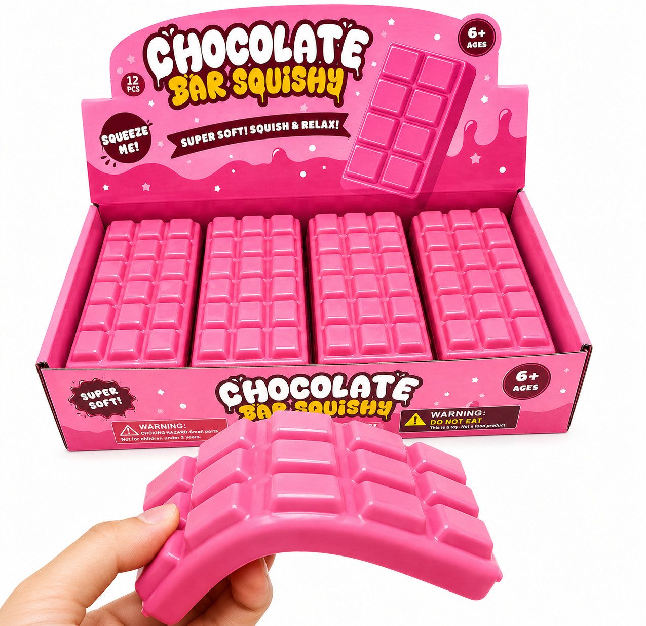 Candy & Bar Greifling Squishy Schokoladentafel – Anti-Stress Fidget Toy zum Quetschen