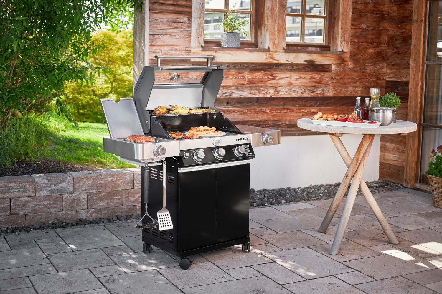 RÖSLE Reinigungsbürste No.1, 25168, für Grillroste aus Edelstahl, Stahlborsten, Länge 43 cm
