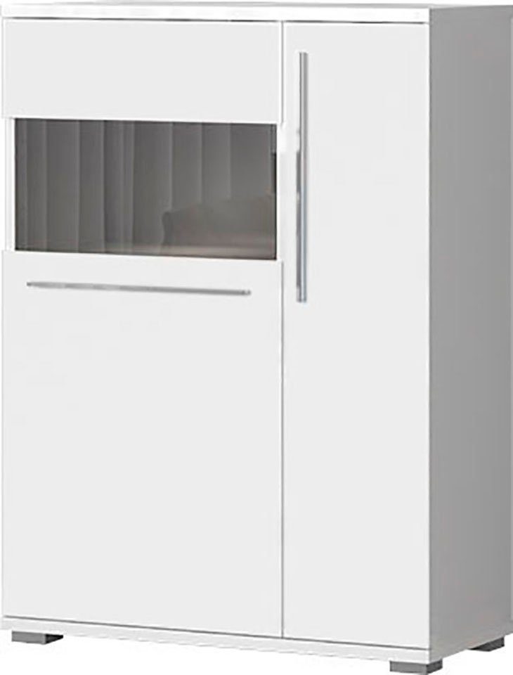 OTTO home Highboard Piano Vitrine (H/B/T): 123/90/40,2cm), UV lackiert, Soft-Close Funktion