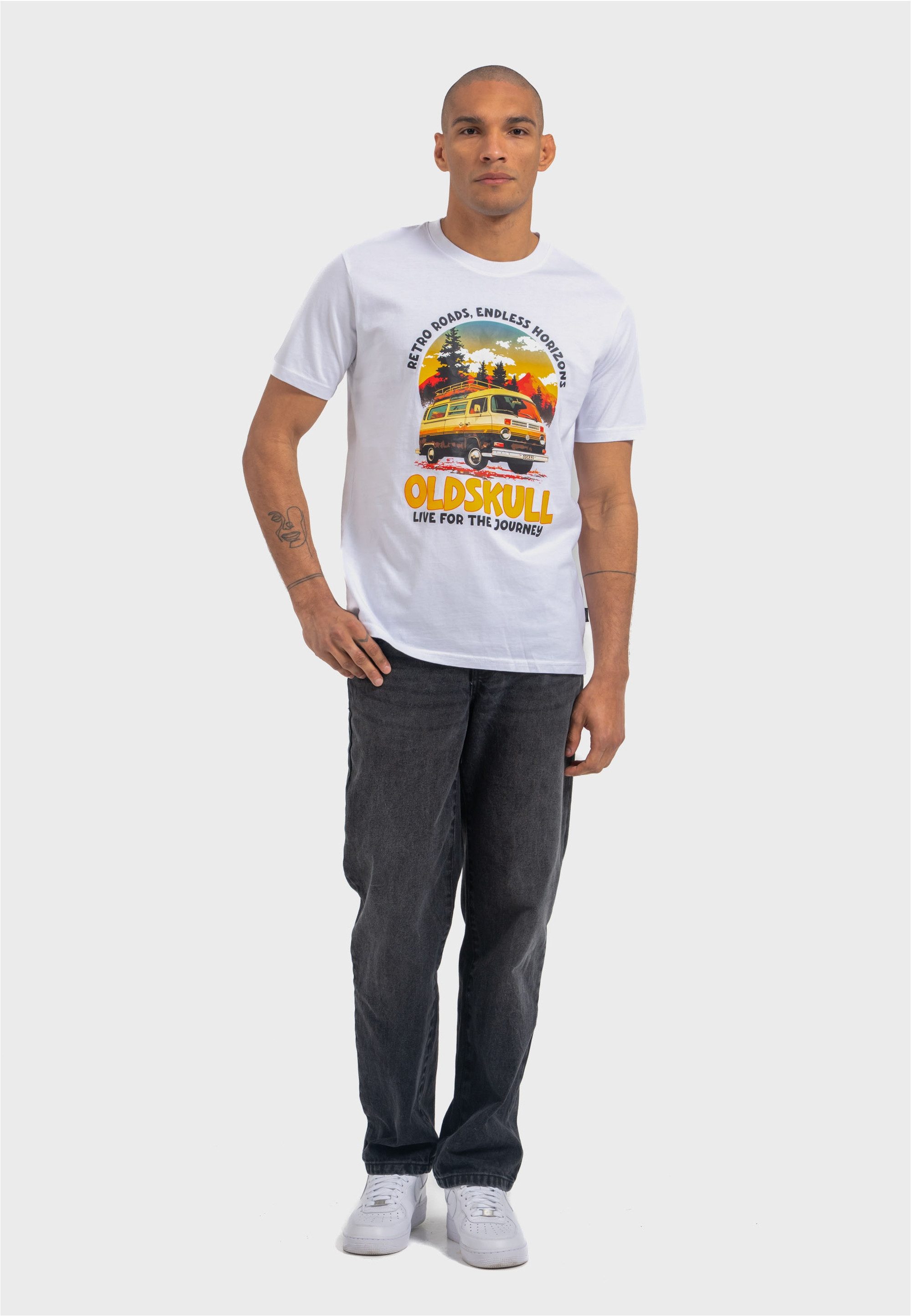 Oldskull T-Shirt Wrldvibe Adventure Van Logo Graphic Grenzenlose Kreativitä günstig online kaufen