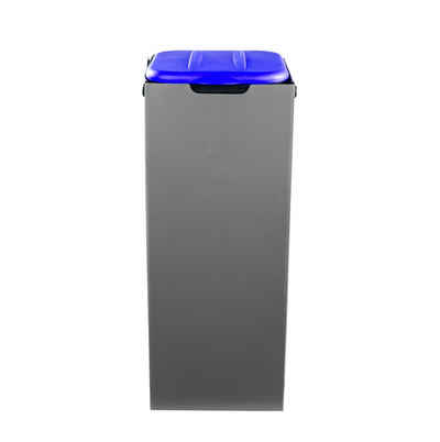 BigDean Müllsackständer BLAU mit Sichtschutz Müllsackhalter Mülleimer Müllbeutelständer