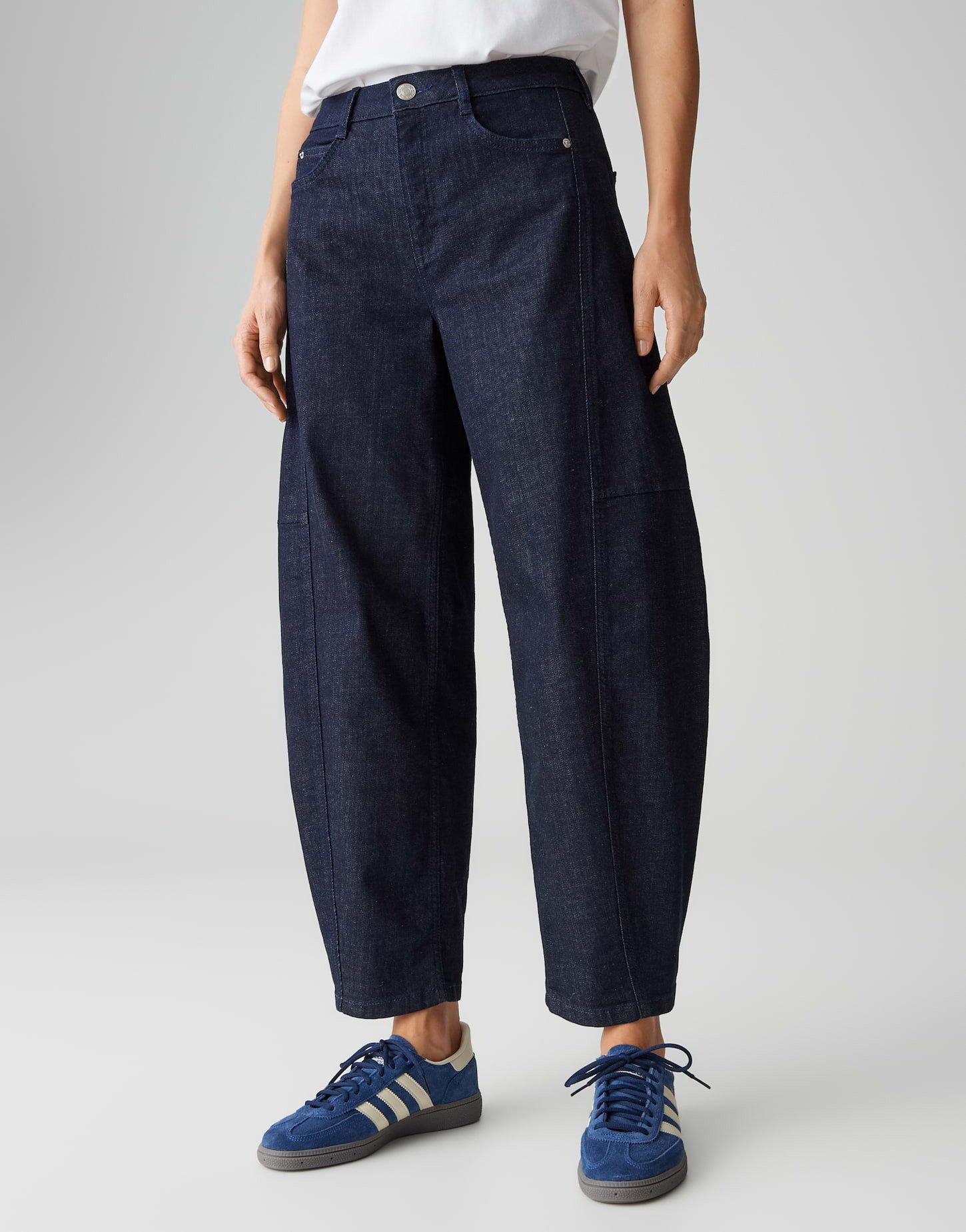 OPUS Relax-fit-Jeans LOLAH VISION Barrel aus BCI Cotton Mix Mid Rise ovales günstig online kaufen
