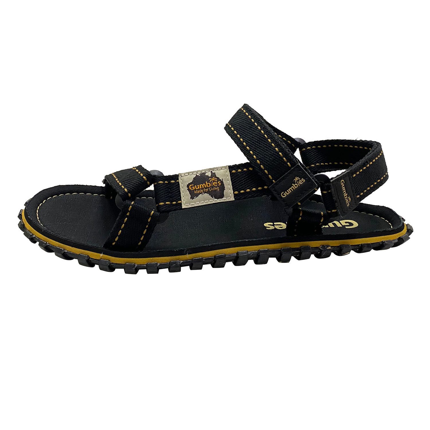 Gumbies Tracker in Black Sandalette Hergestellt aus recycelten Materialien