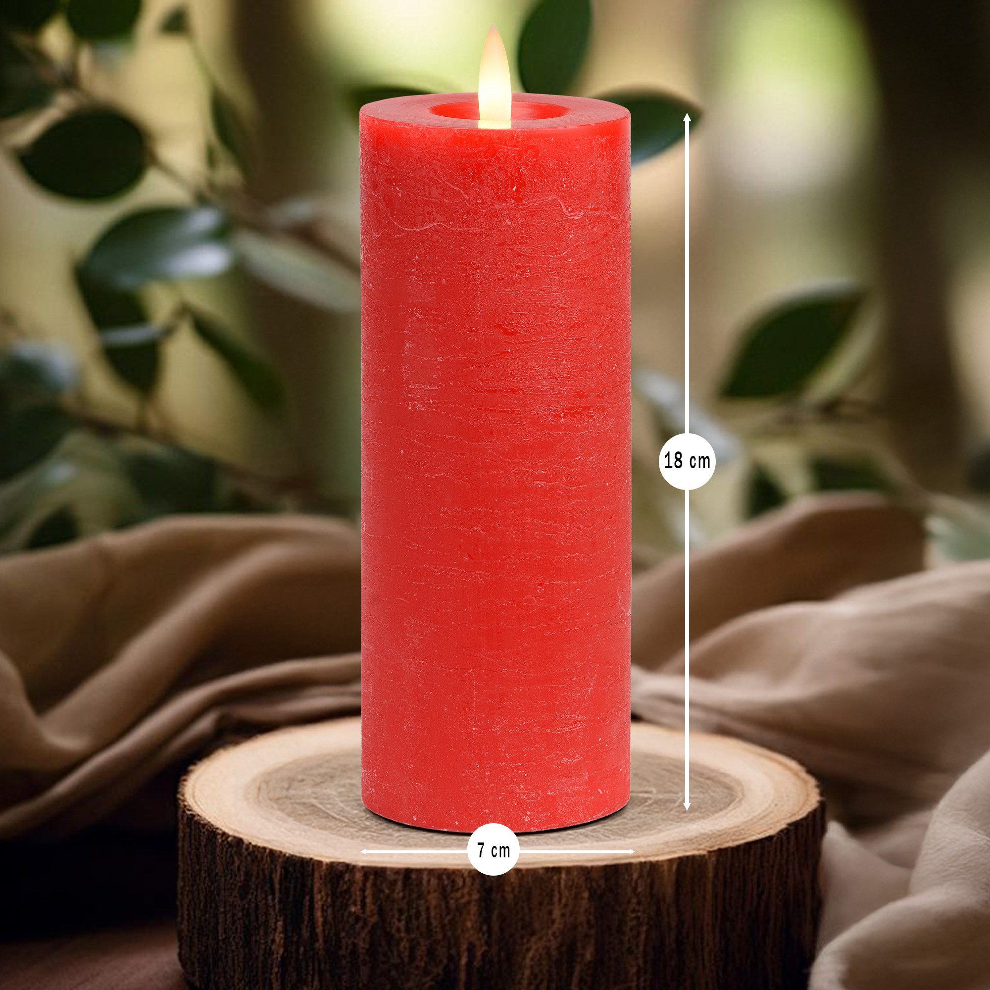 matches21 HOME & HOBBY Tafelkerze LED Stumpenkerzen 4er Set Wachs, Flackern günstig online kaufen