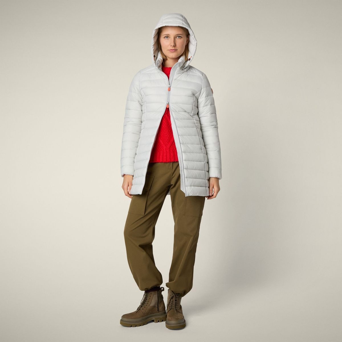 SAVE THE DUCK Outdoorjacke Carol Stilvoller und funktionaler Damen-Wintermantel mit winddichtem