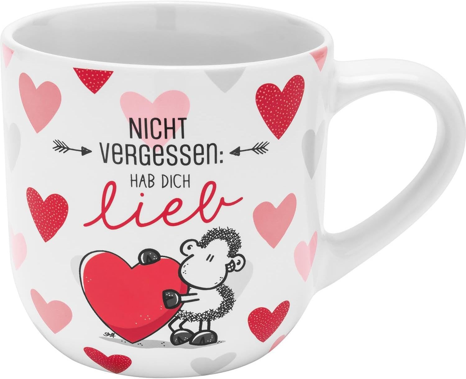 Sheepworld Tasse Kaffeetasse Kaffeebecher Teetasse Tasse Sheepworld 50cl "hab Dich, Material: Steinzeug