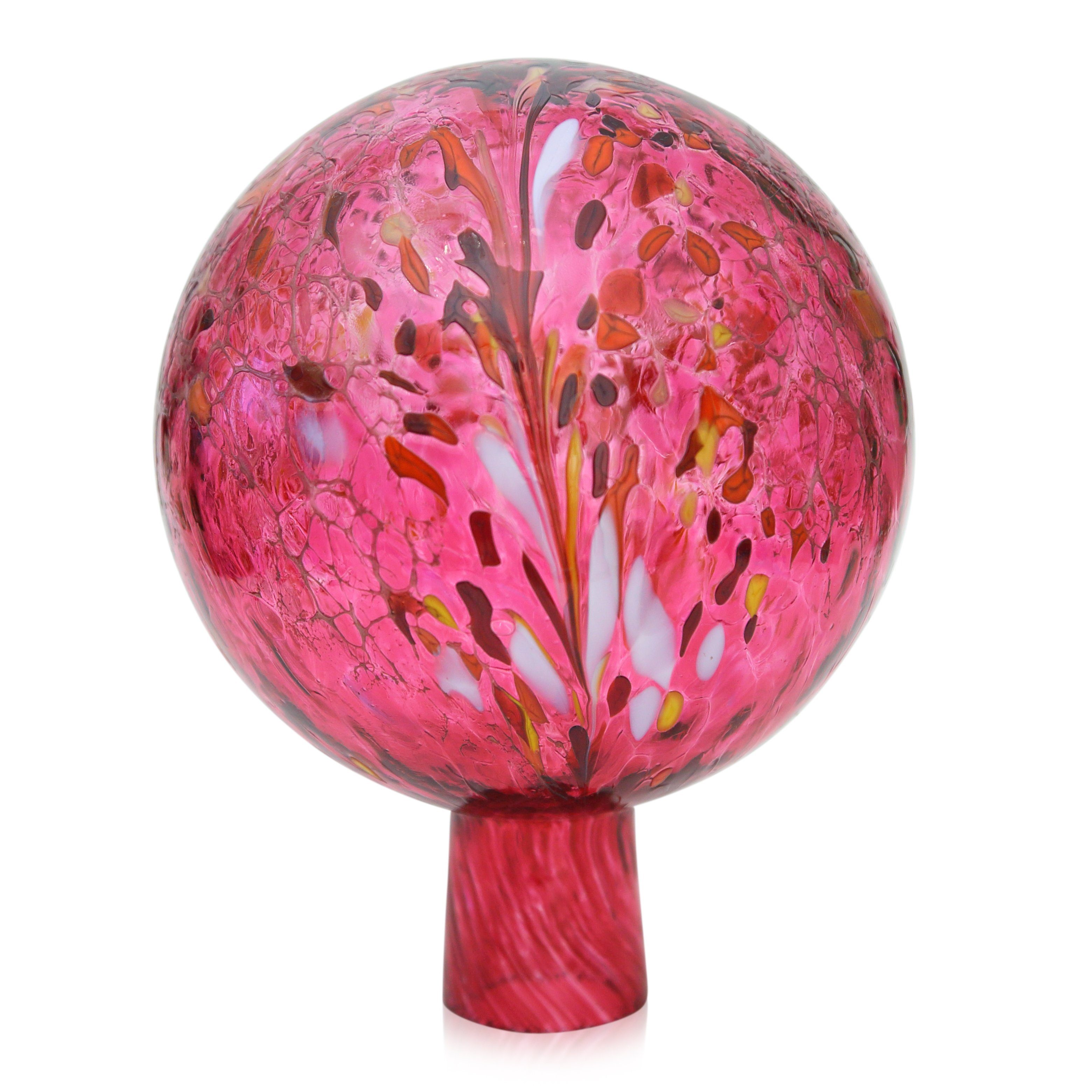 Lauschaer Glas Blumenständer Rosenkugel Gartenkugel mit Granulat handgefertigt, reine Handarbeit und mundgeblasen
