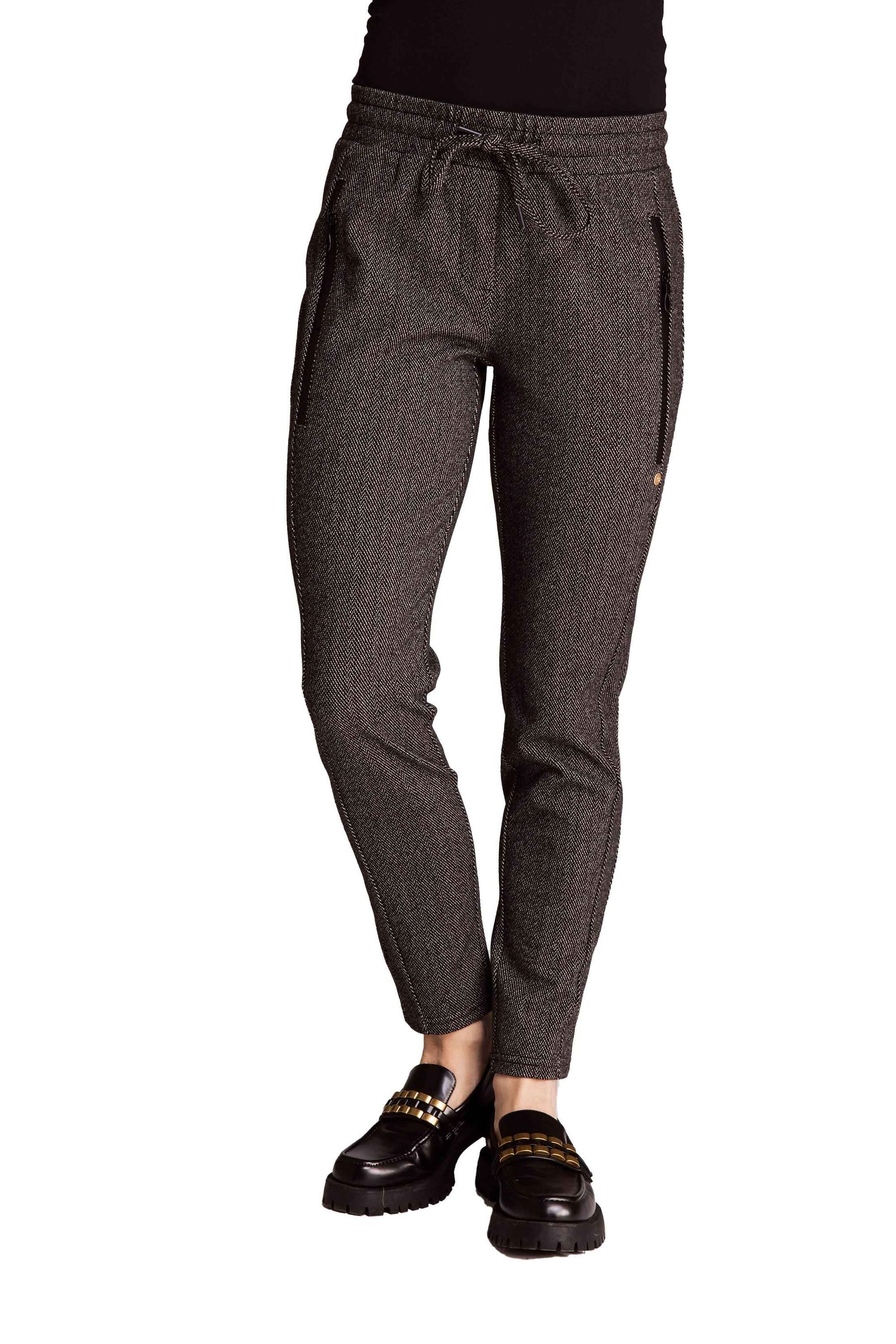 Zhrill Stoffhose ZHCHIARA Hose Herringtbone Tannin günstig online kaufen