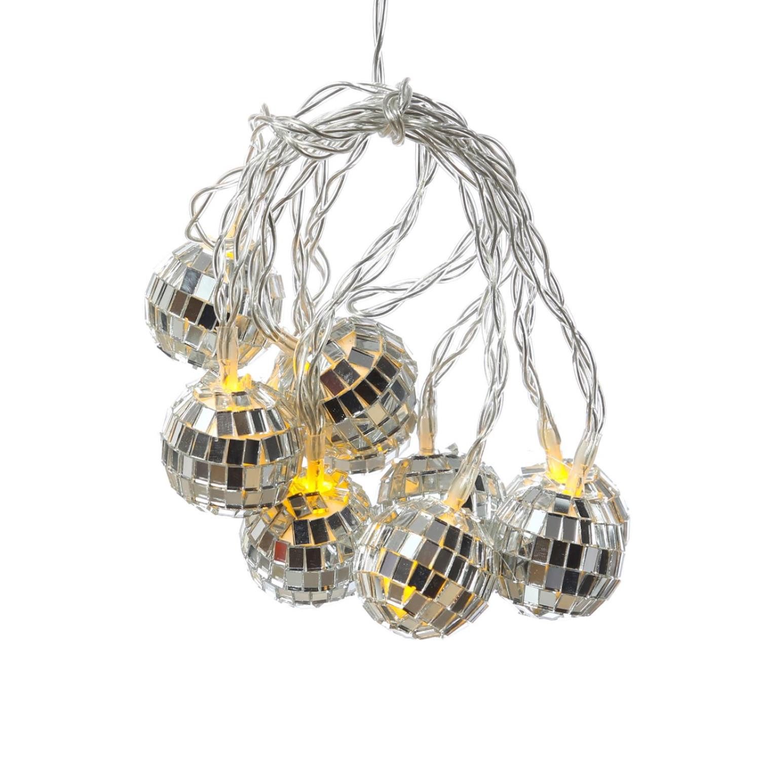 SATISFIRE LED-Lichterkette LED Discokugel 10 kleine Spiegelkugel Mini Disco günstig online kaufen