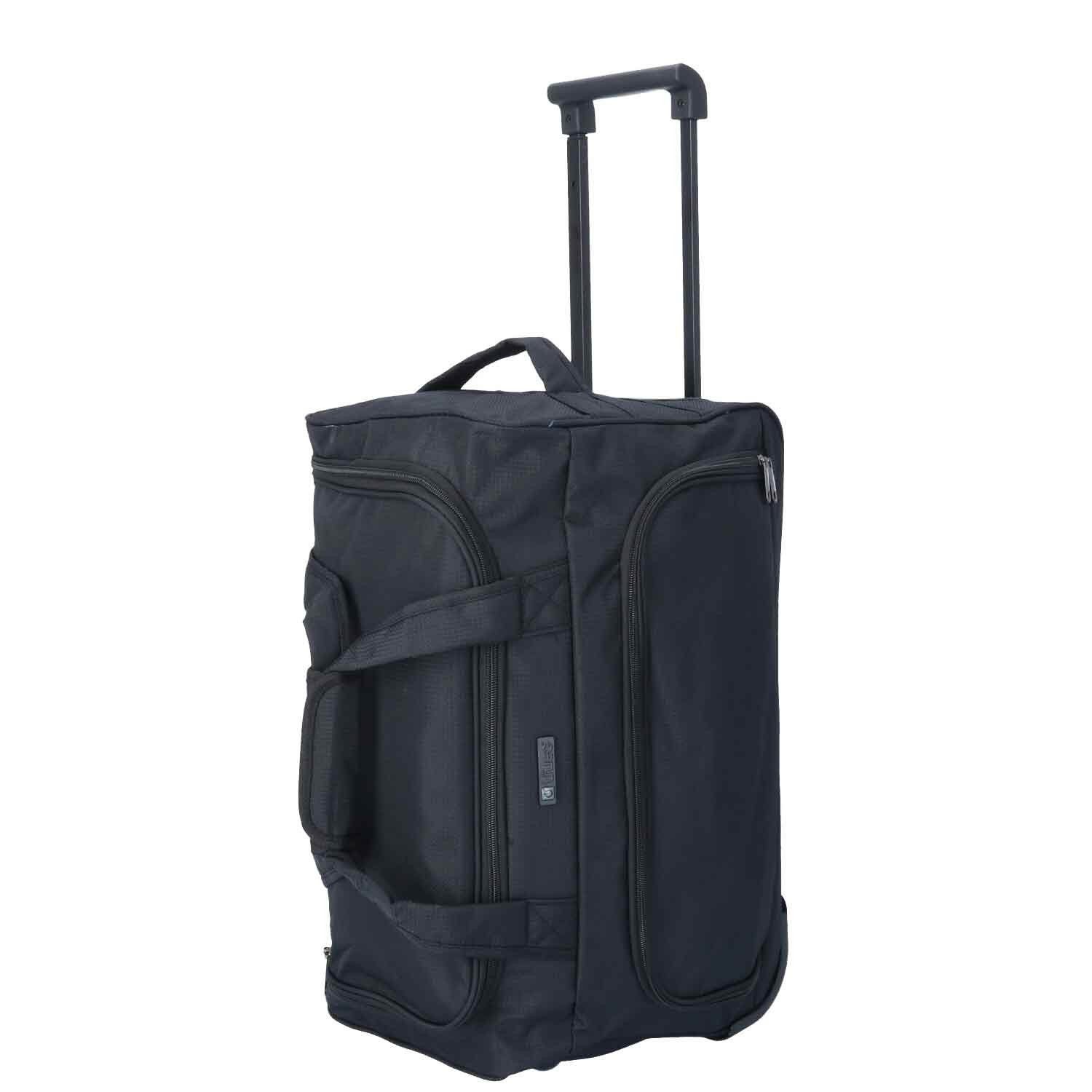 TheTrueC Reisetasche TheTrueC Rollenreisetasche 51cm Trolley Koffer Sporttasche schwarz