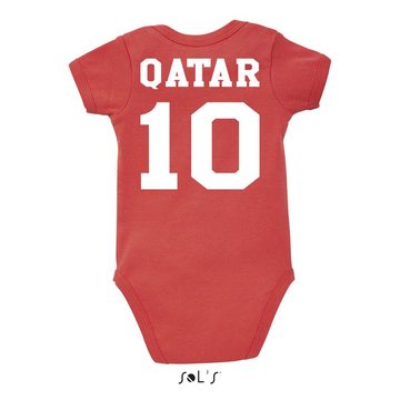 Blondie & Brownie Strampler Kinder Baby Katar Qatar Sport Trikot Fußball Weltmeister WM