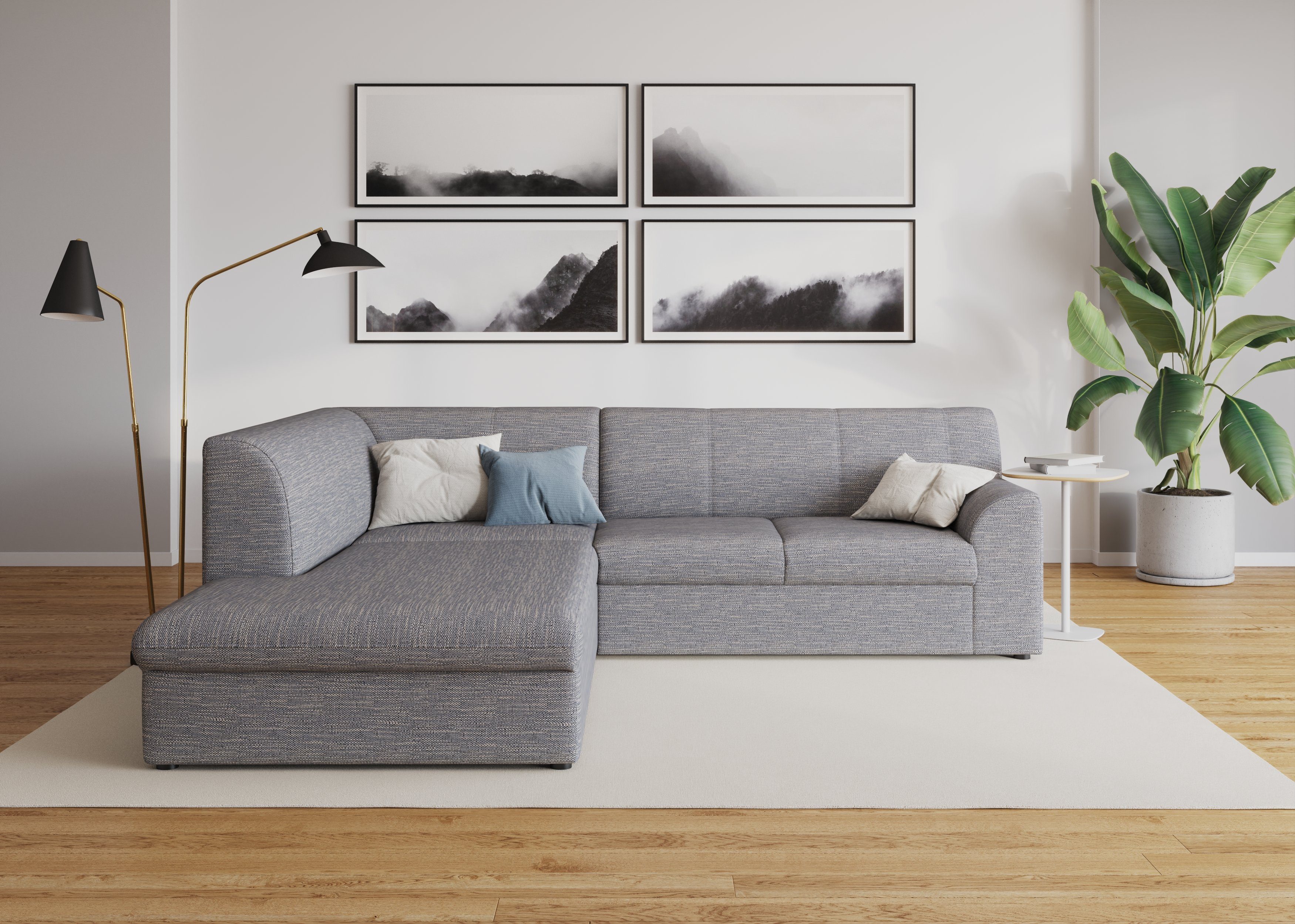 DOMO collection Ecksofa "Topper zeitlos elegant, kompakte Stellmaße, OTTOs günstig online kaufen
