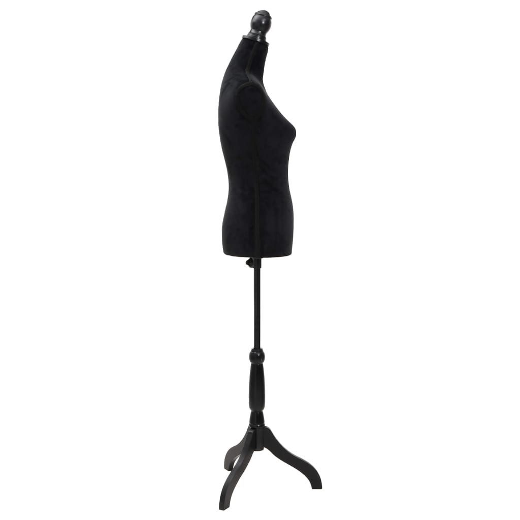 vidaXL Schneiderpuppe Damenbüste Schneiderpuppe Büste Torso Angezogen Mannequin Schwarz