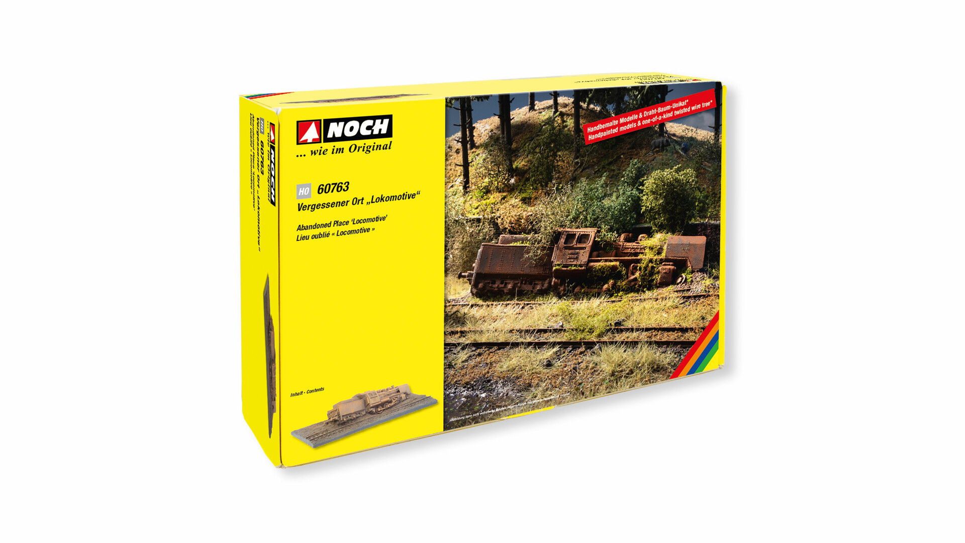 NOCH Modelleisenbahn-Gebäude NOCH® Vergessener Ort „Lokomotive“, handkoloriert