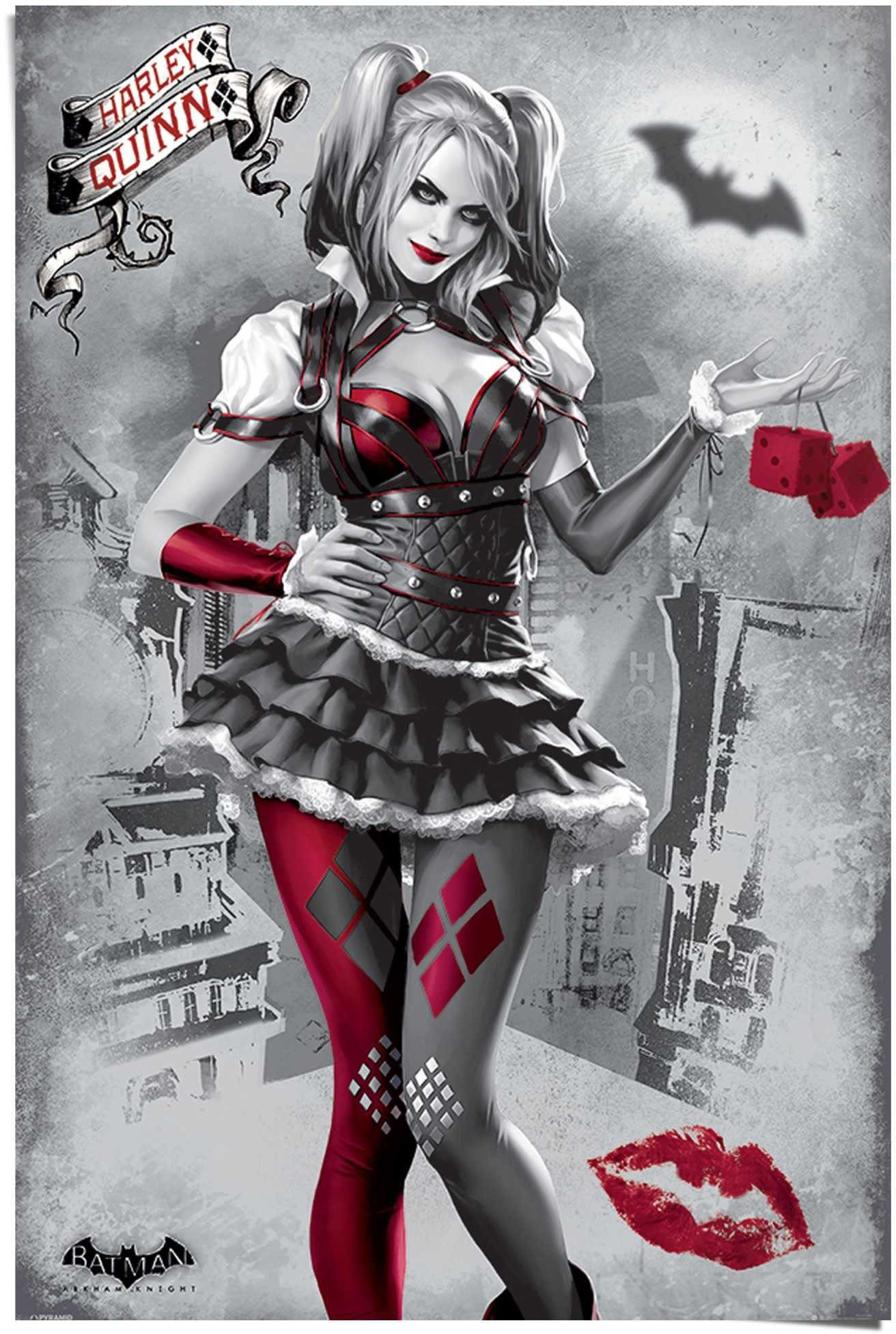 Reinders! Poster Batman Harley verpackt St), versendet Poster (1 und wird an gerollt Sie sicher Quinn