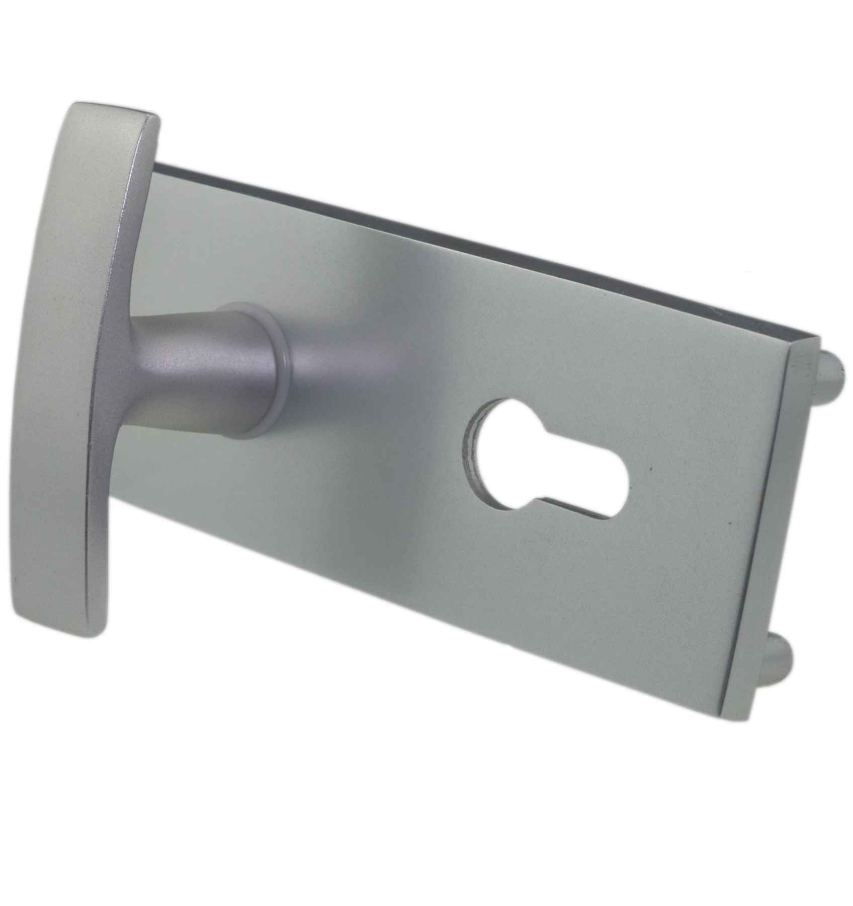 ASSA ABLOY Garagentorantrieb Nachrüstset für Garagenschlösser – Griff, Schild und Innenolive, (1-tlg), Aluminium F1 – 9 mm Vierkant