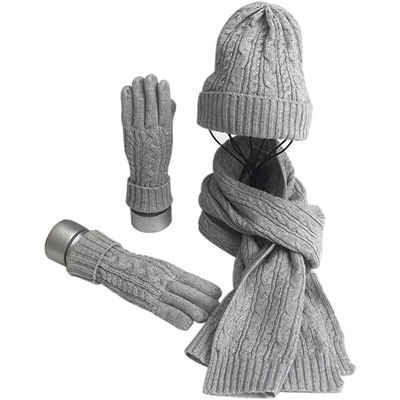 Jormftte Fleecemütze Mütze, Schal und Handschuh-Sets,Weiche Warme