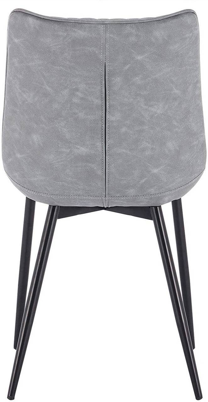 Grau (4 mit Sessel Woltu Esszimmerstuhl Metallbeine St), Polsterstuhl Rückenlehne,