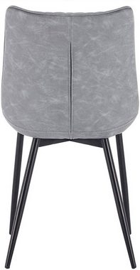 Woltu Esszimmerstuhl (4 St), Polsterstuhl Sessel mit Rückenlehne, Metallbeine