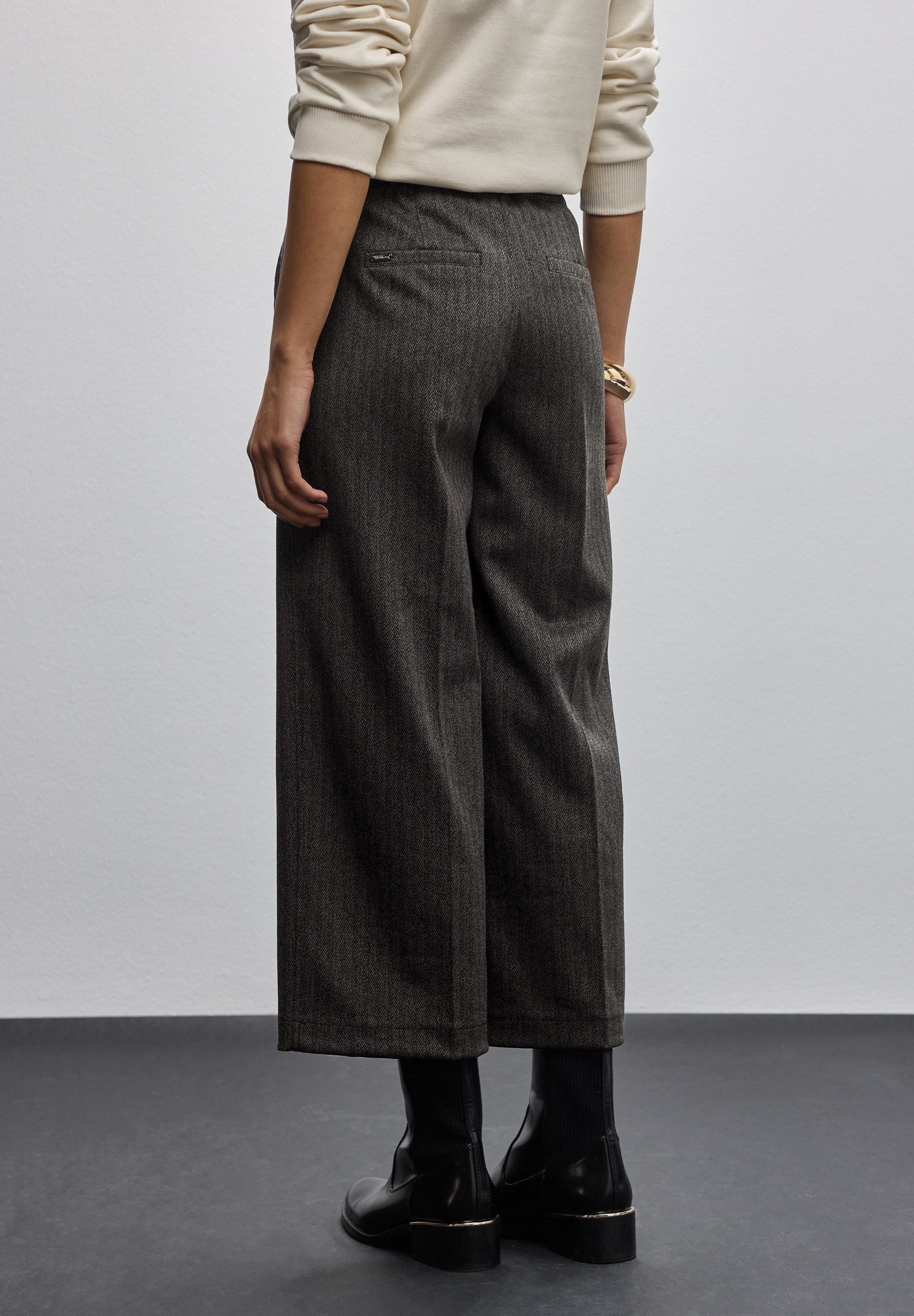 STREET ONE Culotte mit Fishbone Muster, günstig online kaufen