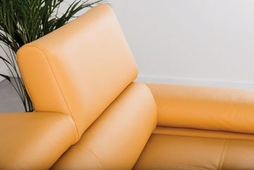 Sofa Dreams Ecksofa Chemnitz L Form orange, L Form mit Schlaffunktion, Bettkasten, verstellbaren Armlehnen