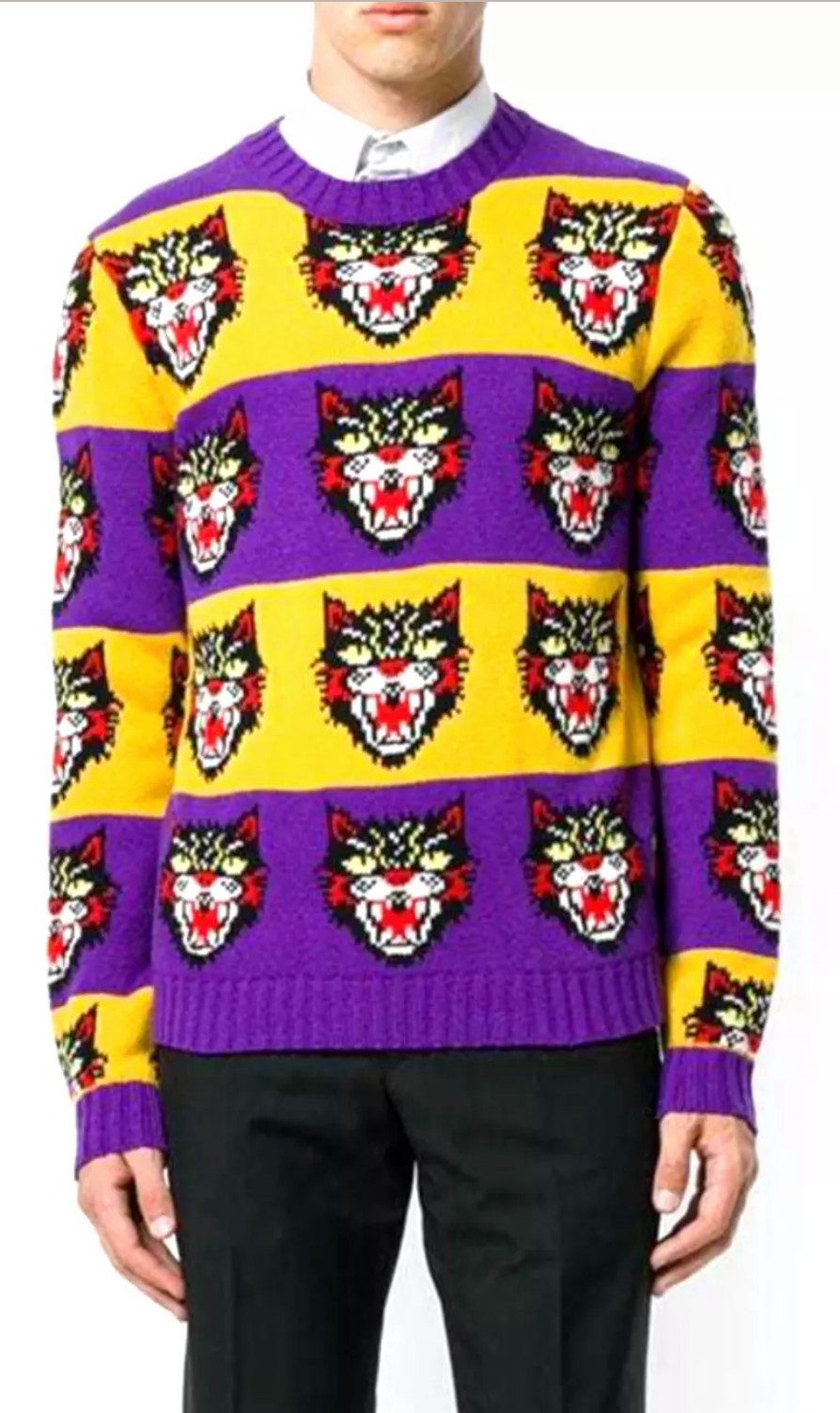 Strickpullover Angry Cat Tiger Pullover