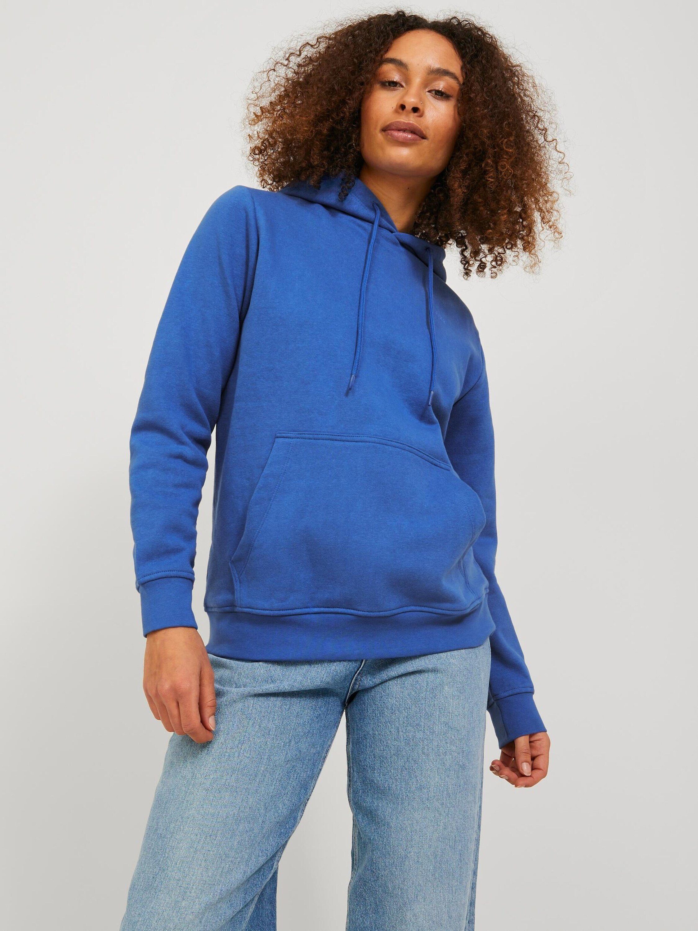 Plain/ohne (1-tlg) JJXX iolite Abbie Details Sweatshirt blue