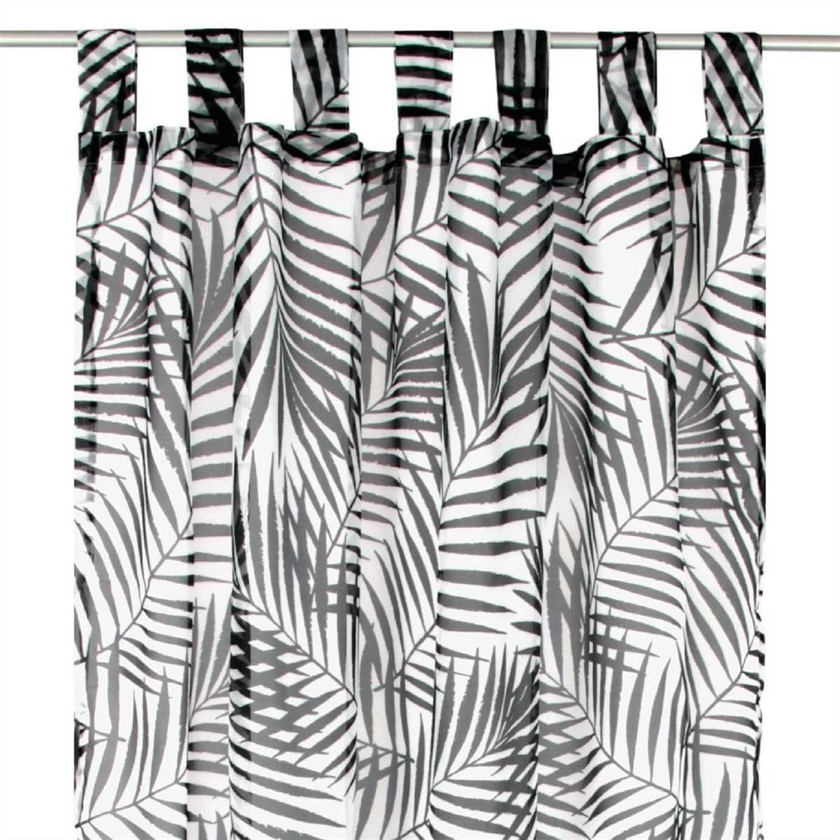 Vorhang, Arsvita, Schlaufen (1 St), verschiedenen Black&White Dekoschal transparent, mit Gardine Ausführungen Voile Halbtransparenter Druck, in Voile