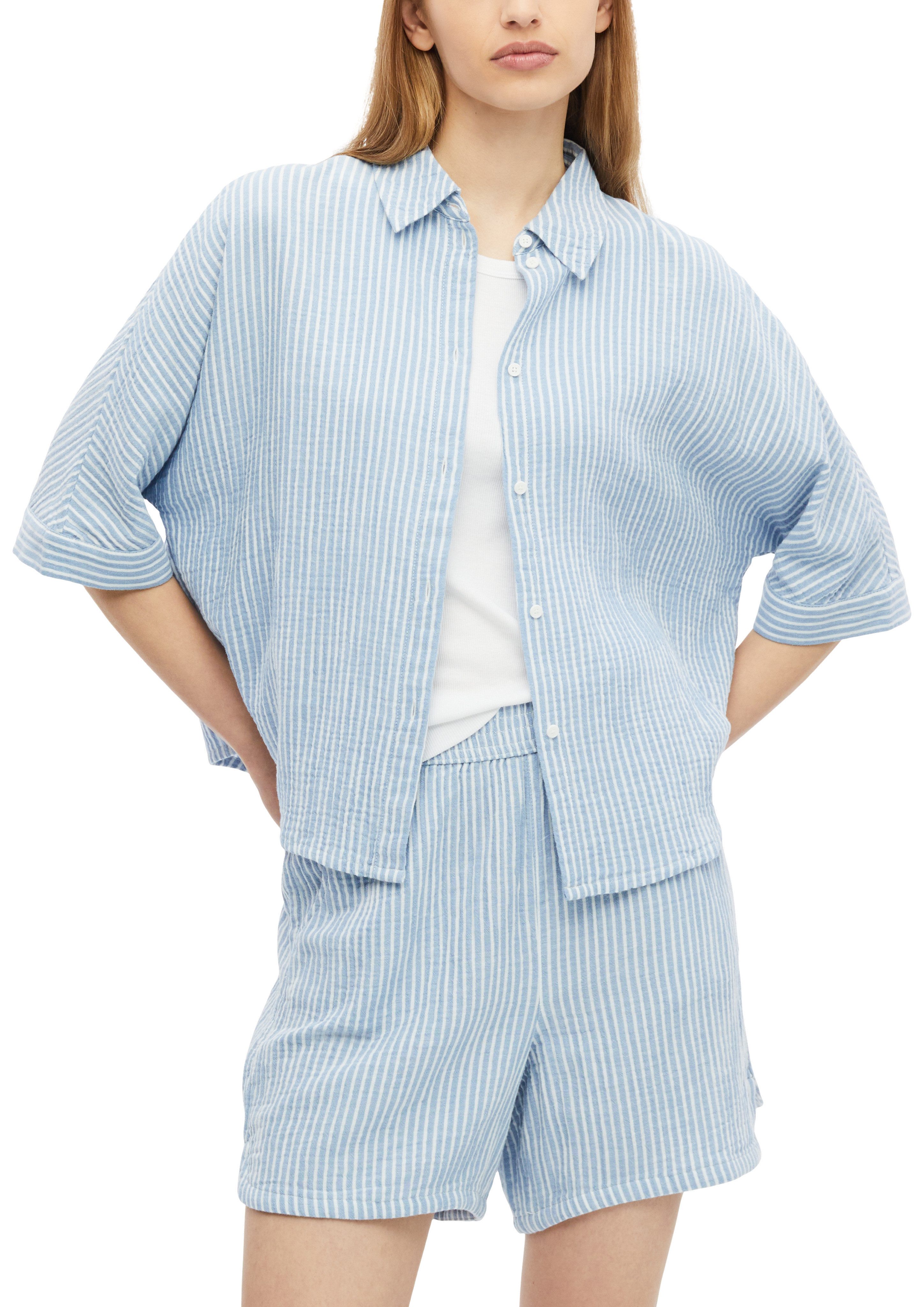 s.Oliver Hemdbluse Gestreifte Sommerbluse - 3/4-Arm