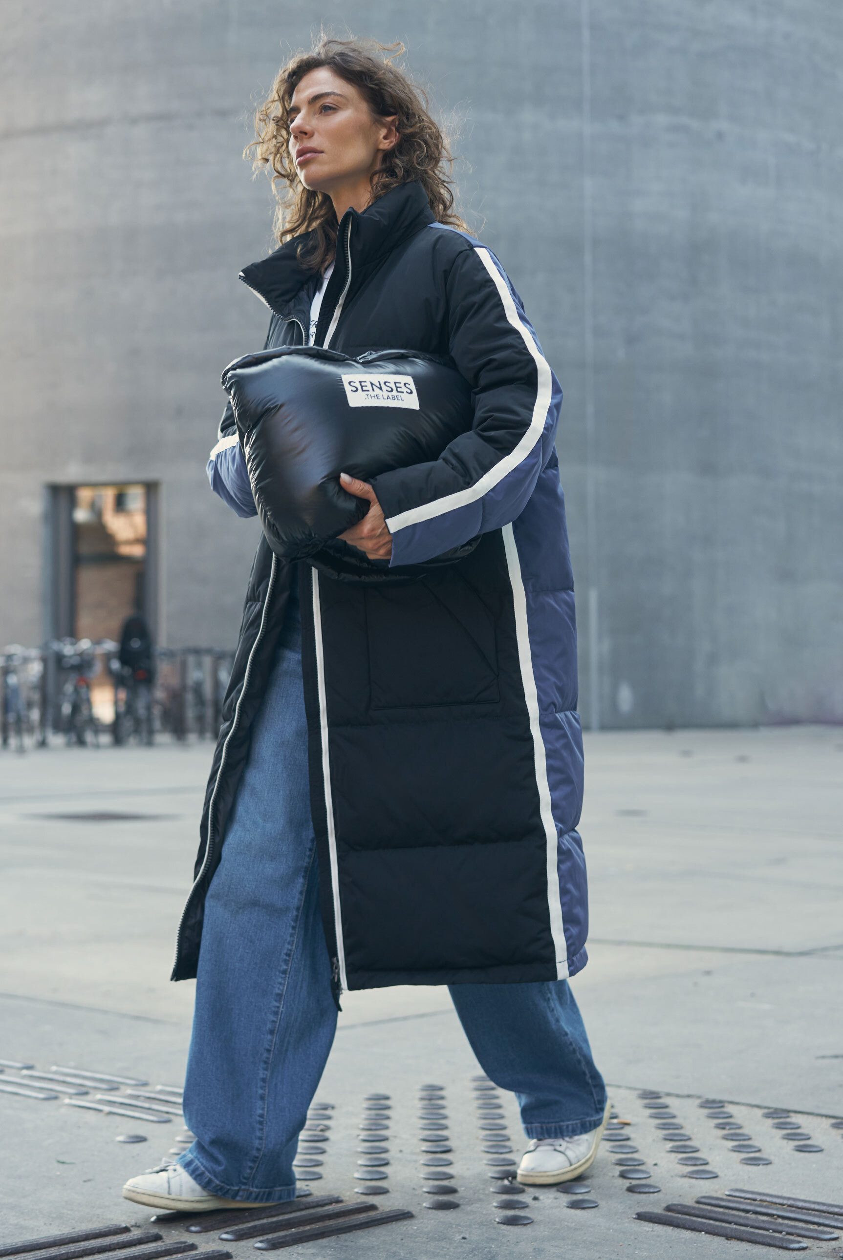 SENSES.THE LABEL Langjacke mit Windbreaker-Bündchen günstig online kaufen