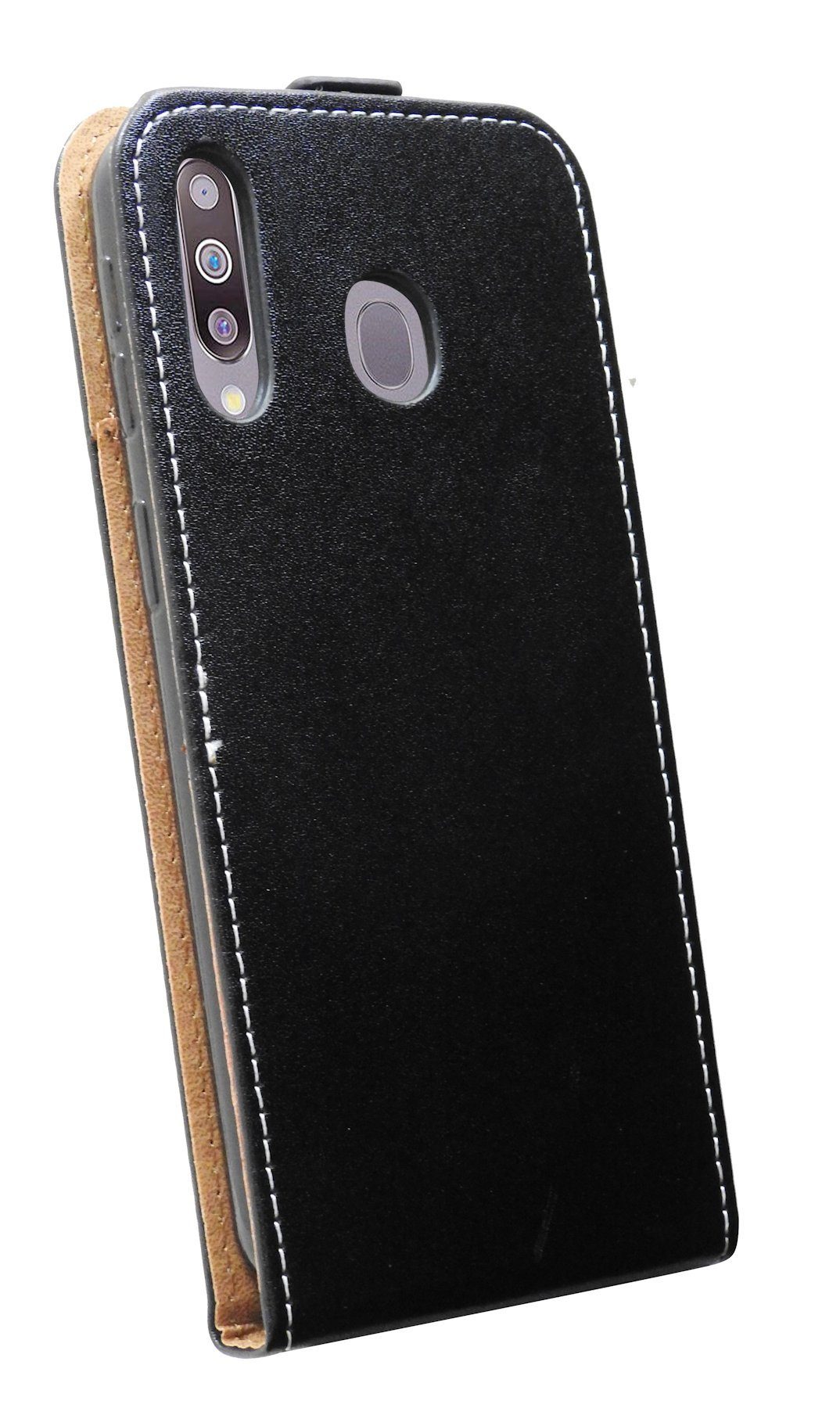 cofi1453 Handytasche Flip Case kompatibel Handy Schutzhülle Hülle (M305) M30 Tasche Klapp SAMSUNG Schwarz vertikal GALAXY mit aufklappbar