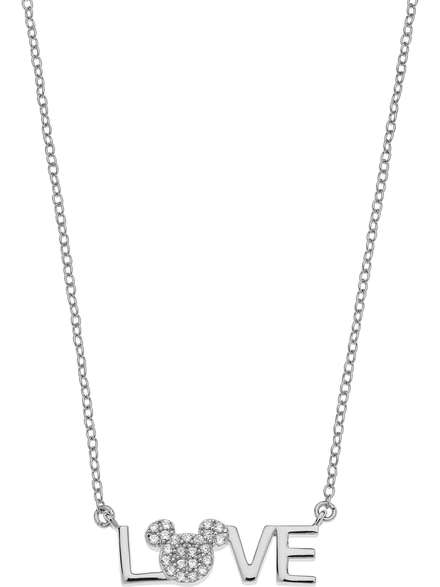 DISNEY Jewelry Collier Disney Mädchen-Kinderkette 925er Silber Zirkonia